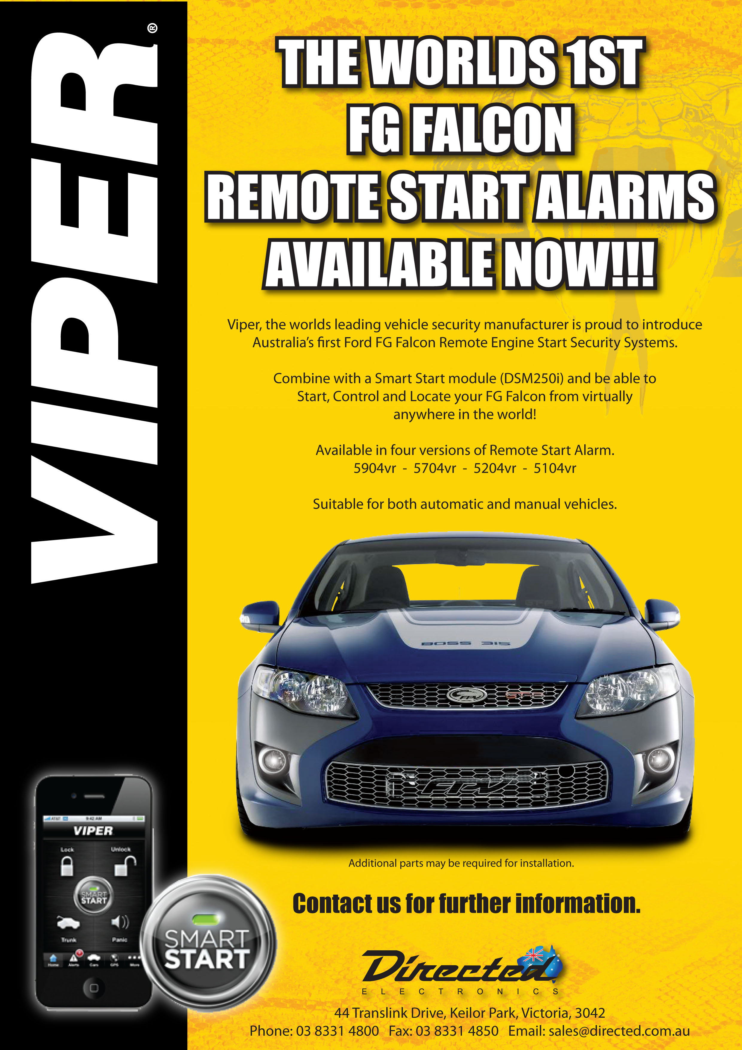 Ve commodore remote start deals